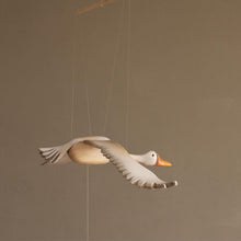 Load image into Gallery viewer, Grey Goose Wooden Mobile Bird
